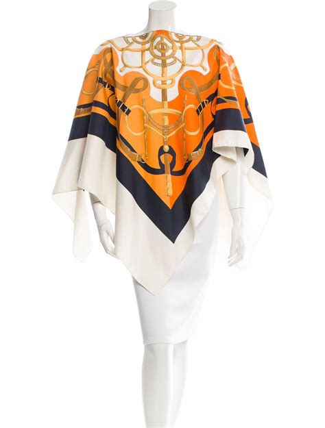 hermes silk poncho